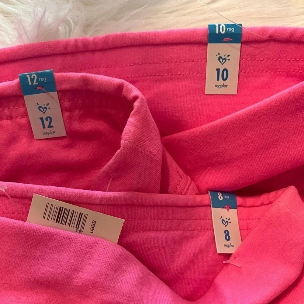 Justice girls hot pink leggings bundle of 3‎